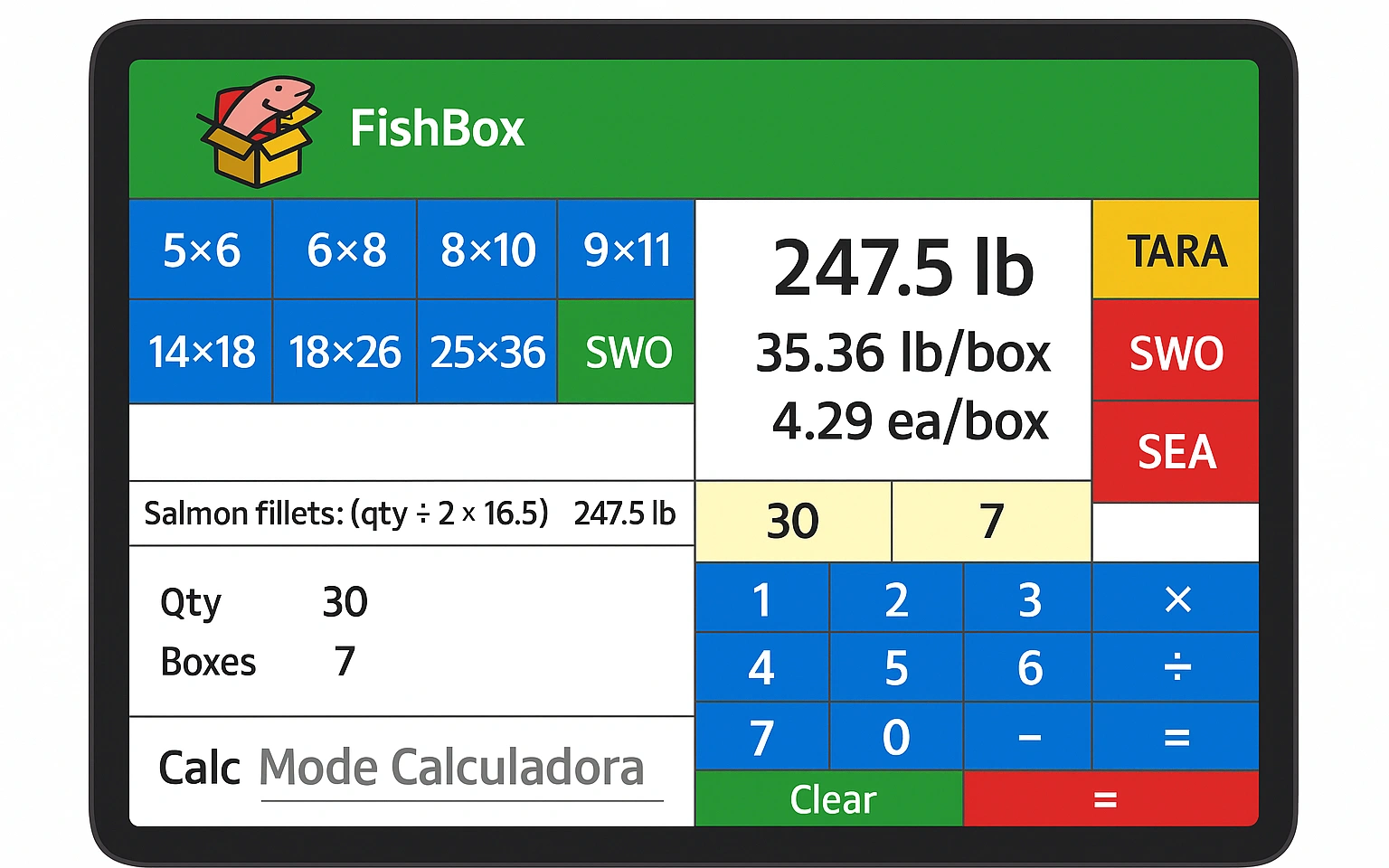 FishBox Packing Calculator